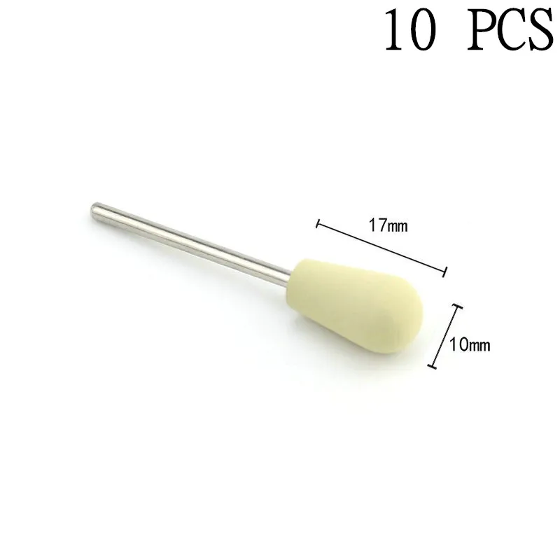 6-Piece Rubber Silicone Nail Drill Bit Set for Manicure and Polishing