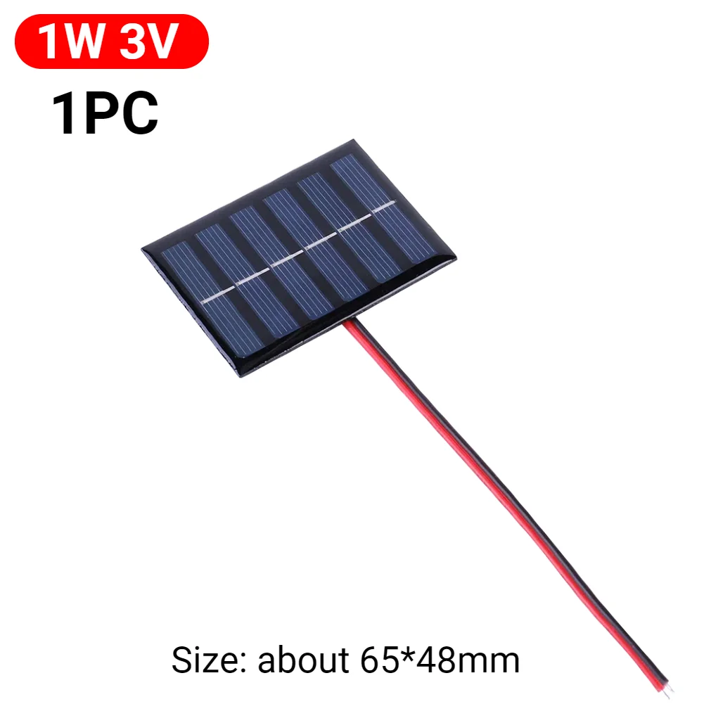 ตัวเลือกสินค้า แผงโซลาร์เซลล์ 5W ขนาดเล็ก ชาร์จแบตเตอรี่ได้ 3-12V