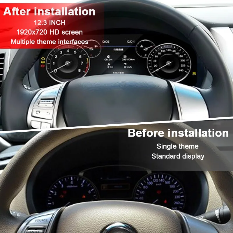Panel de Instrumentos Digital para Nissan Murano, Teana, Pathfinder, Actualización de Velocímetro con CarPlay, Tablero, Panel, Indicadores, Cabina Virtual 2