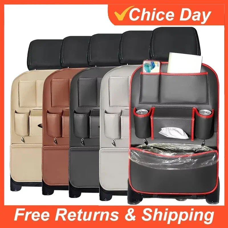 1pc Universal Car Seat Organizer, Generation Enhanced Car Rear Seat Organizer, Waterproof PU Leather Car Tidy Organizer