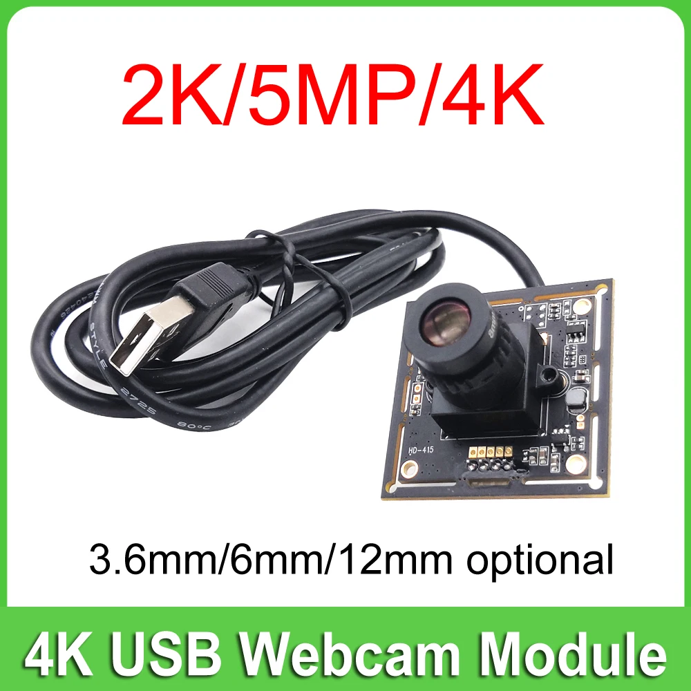 플러그 앤 플레이 USB 웹캠 모듈, PCBA 카메라, PCBA 센서 보드, UVC OTG 비디오, 30fps, 4K IMX415, 5MP IMX335, 2K F5253
