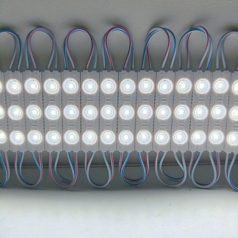 20개/몫 LED 스트립 모듈(렌즈 포함) 2835SMD DC12V LED 모듈 조명 광고 표지판, 채널용 슈퍼 브라이트 SMD LED 모듈