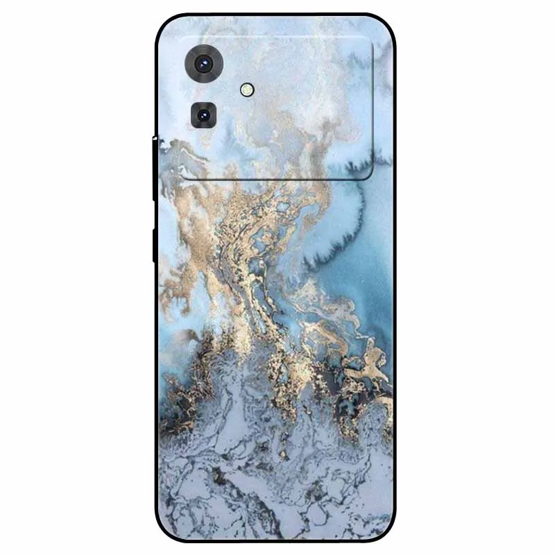 Floral Marble Silicone TPU Soft Phone Case with Cool Print Design