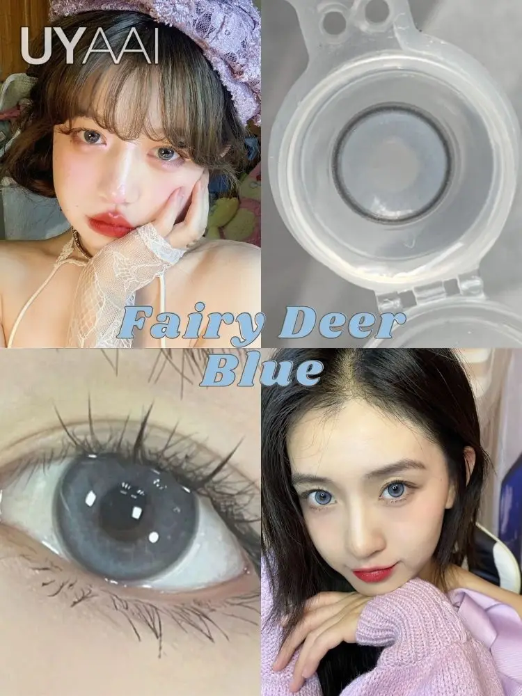 

UYAAI Contact Lenses Brown Color Natural Two-piece Color Contact Lenses Big Eyes Beauty Blue Eyes Color Lens Eyes