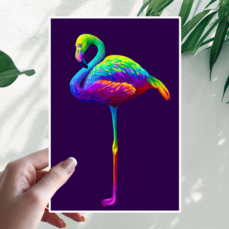 

Neon Flamingo Car Stickers Motorcycle Vinyl Decal Waterproof Windshield Auto Accessories #S90398