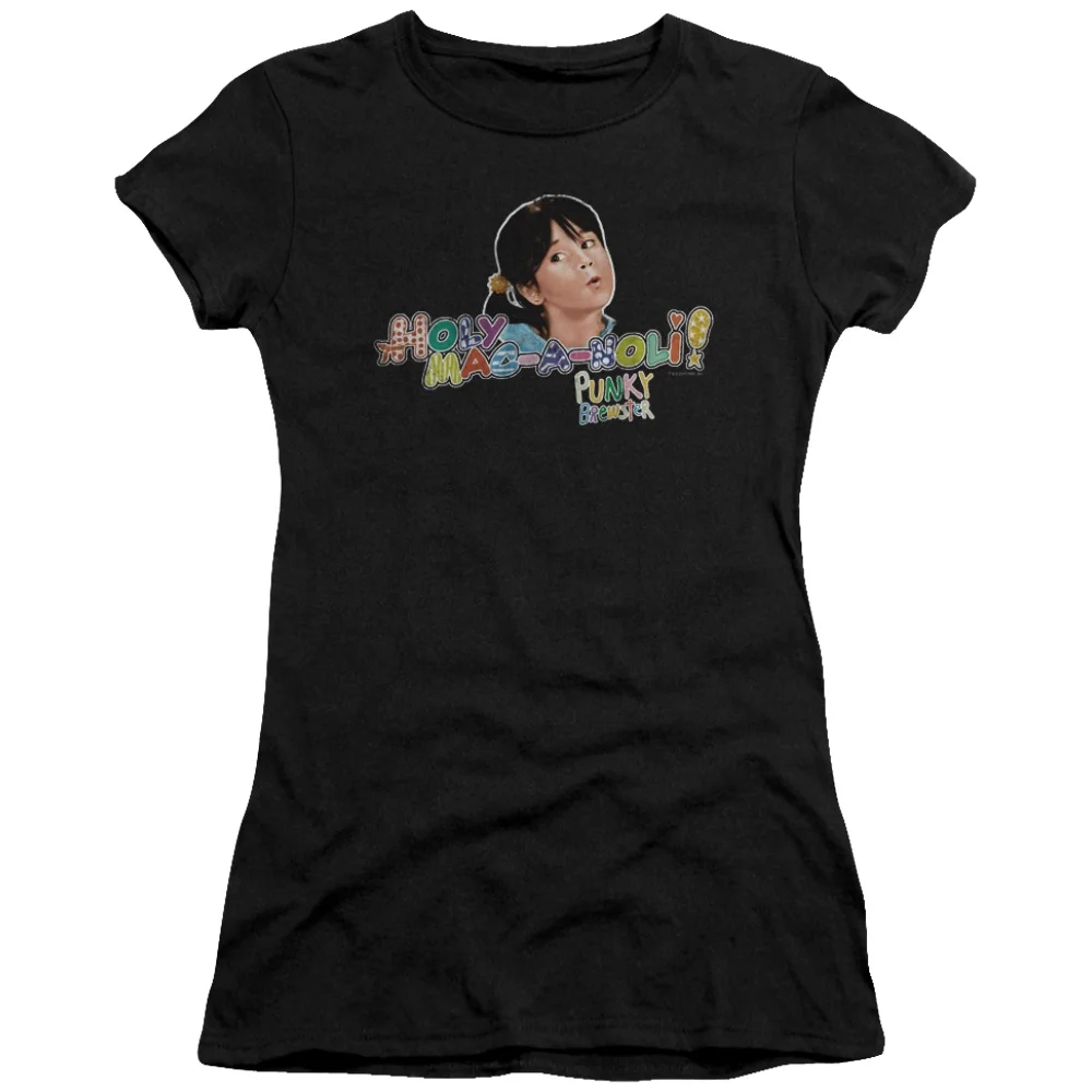 Фото Женская рубашка с надписью «Holy Mac-A-Noli Punky Brewster» №1