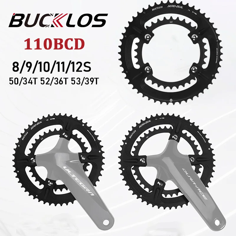 BUCKLOS Road Bike 110BCD Chainwheel 34/36/39/50/52/53T Double Bike Sprocket Crown Bicycle Chainring for R7000 R8000 R9000