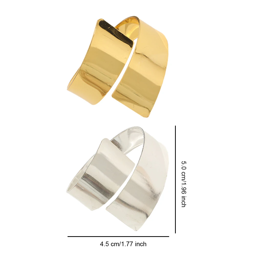 6 Pieces Metal Napkin Ring Wedding Decoration Holder Shiny Surface Towel Rings Hotel Buckle Accessory Gift