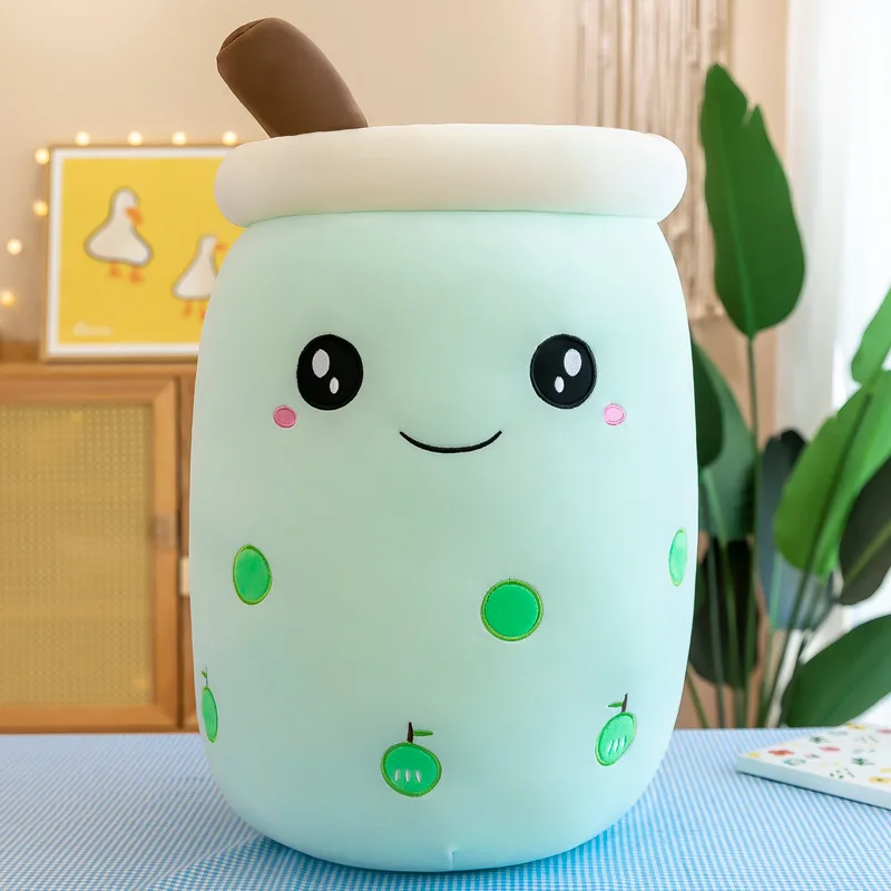 thumbnail image 1 of Peluches de té de burbujas de tamaño gigante, 22-70cm, té de la leche blando, almohada Boba, Peluche, helado, frutas, zumo, bebida, botella, accesorio de decoración, regalo, 1 of 5