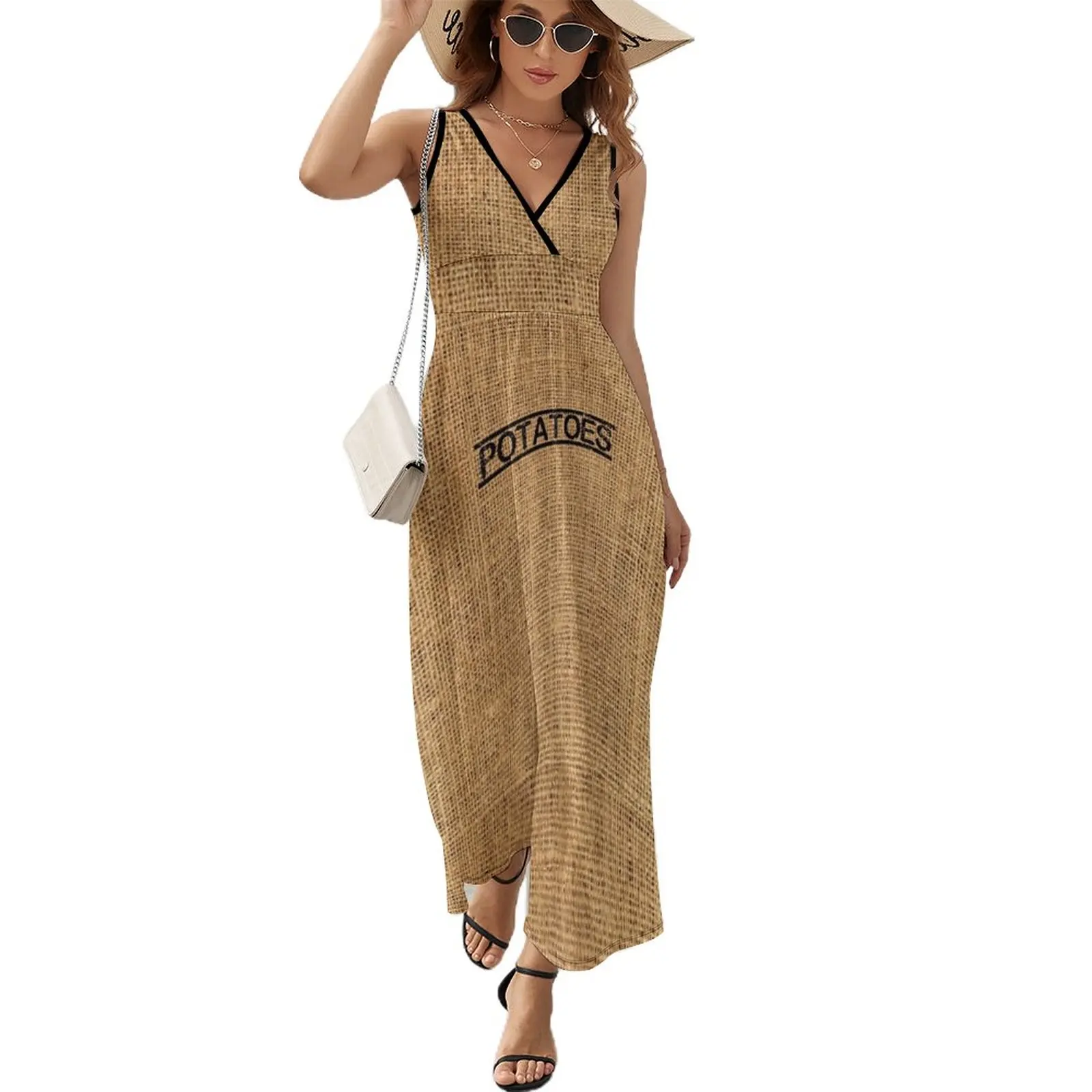 

Potatoes bag Sleeveless Dress long dresses for women luxury dress Summer skirt