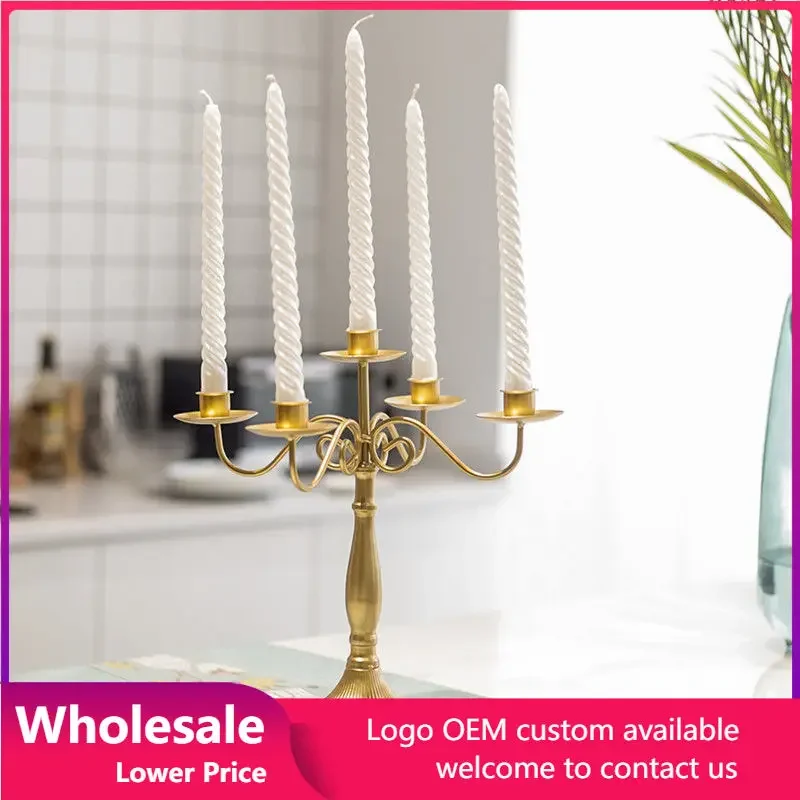 Candle Holders Classic Metal Wedding Party Christmas Candlestick Decoration Candle Stand Light Holder for Home Decor