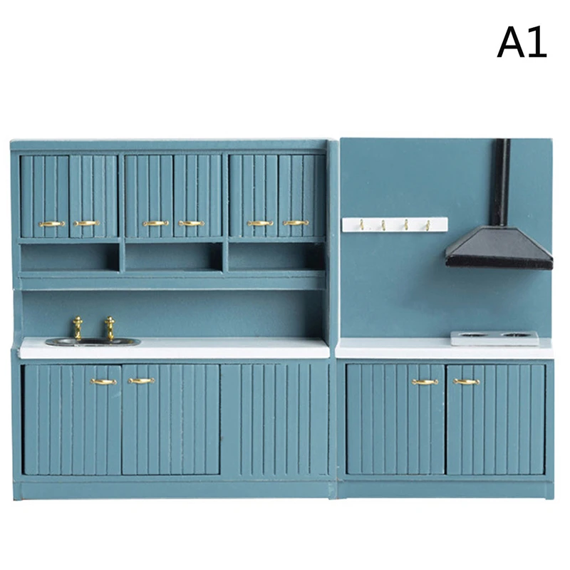1:12 casa delle bambole in miniatura mobili da cucina in legno armadio accessori per casa delle bambole  26