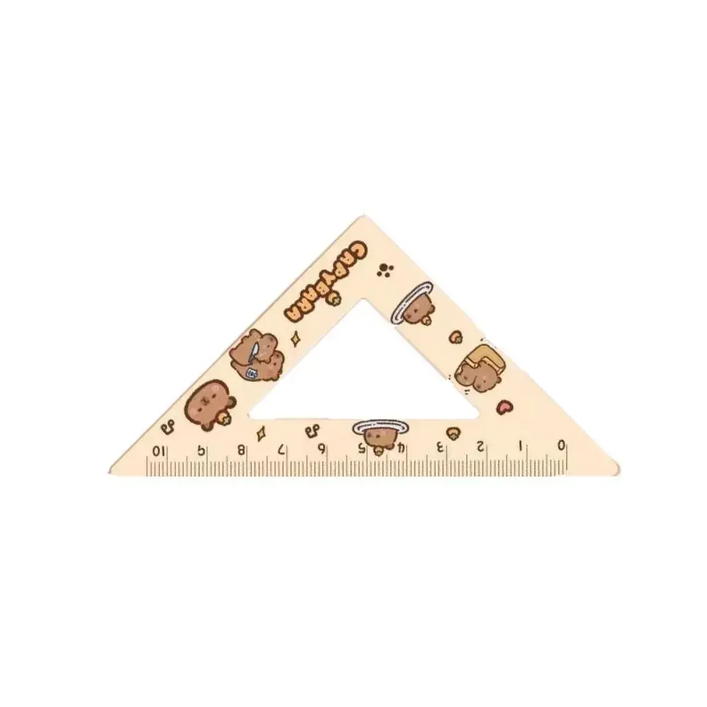 Creative Acrylic Capybara Set of Rulers Drawing Tools Cute Cartoon Soft Ruler Set Office Supplies Square