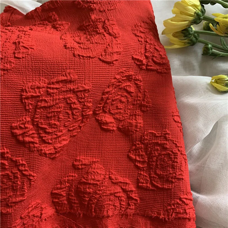 100x150cm Exquisite Rose Jacquard Clothing Fabrics for Sewing Dress Throw Pillow Bags Pattern Patchwork Cheongsam Garment Fabric