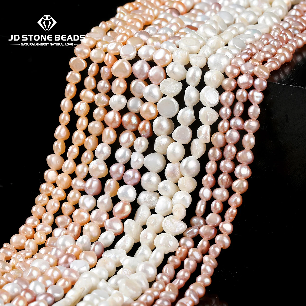 Exquisite High Luster Flat Rice Freshwater Pearl Beads