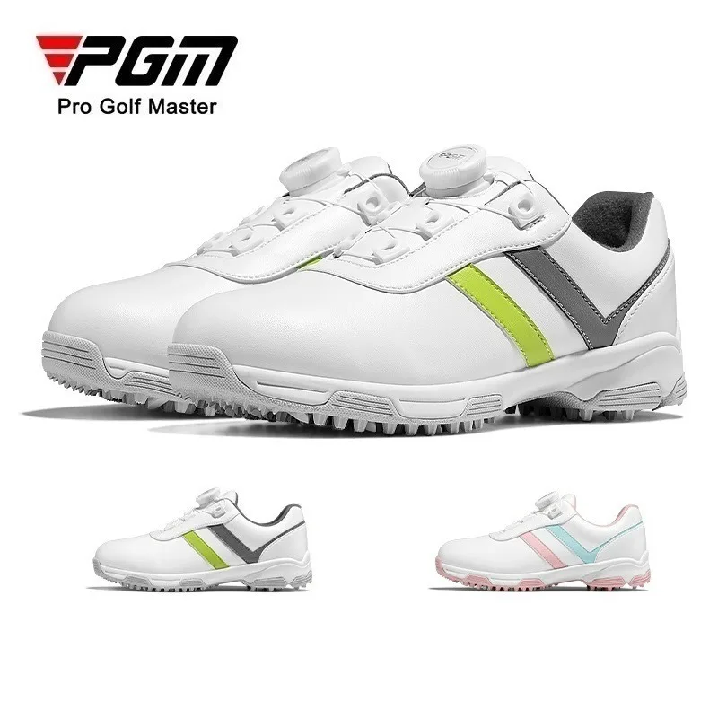 

PGM Golf Boys Shoes Kids Sneakers Knob Shoelaces Outdoor Waterproof Girl Sport Shoe with Anti-slip Sole Design