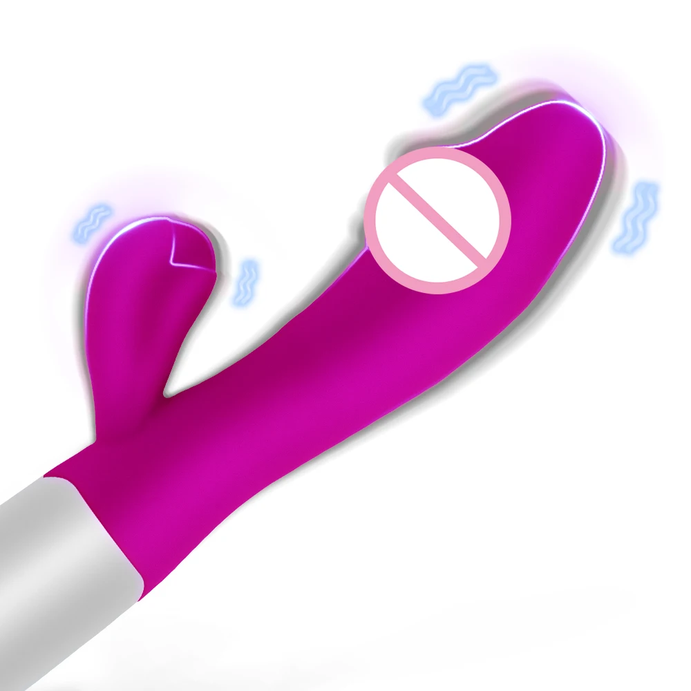 Multifunctional G-Spot and Clitoral Dildo Vibrator with 20 Vibrations Rechargeable Quiet Female Sex Toy Adult Product
