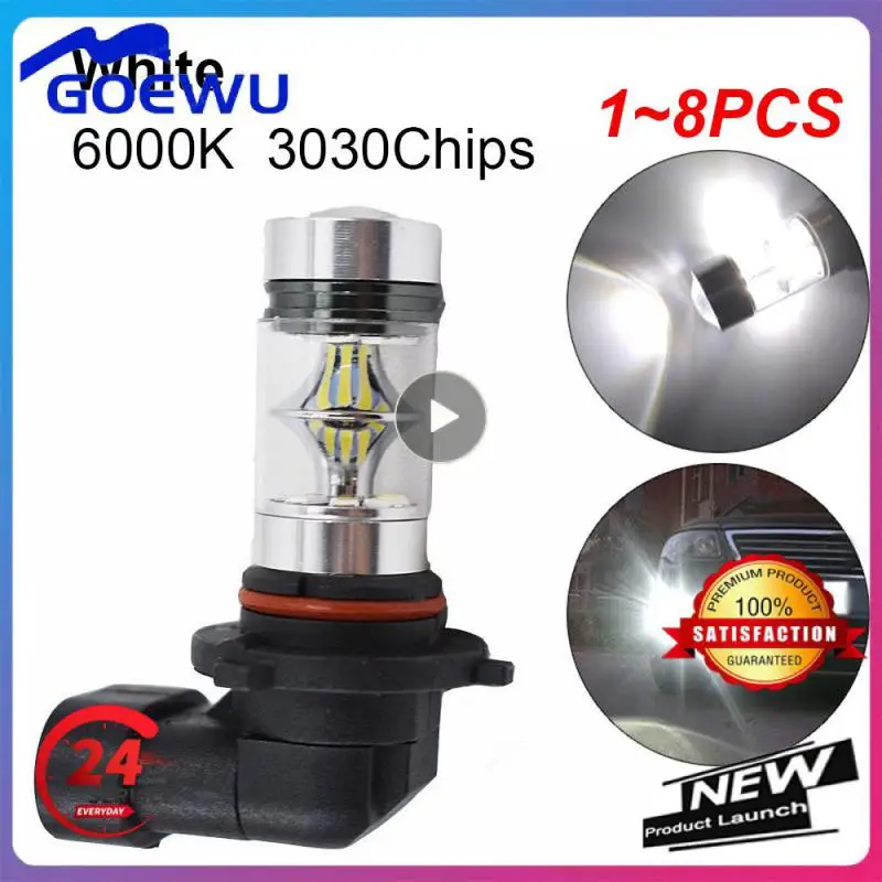 

1~8PCS Car Fog Light Bulbs H8 H9 H11 H16 8000K Ice Blue 100W LED Headlight Bulb Kit Fog Lights 2323 LED High Power Chip