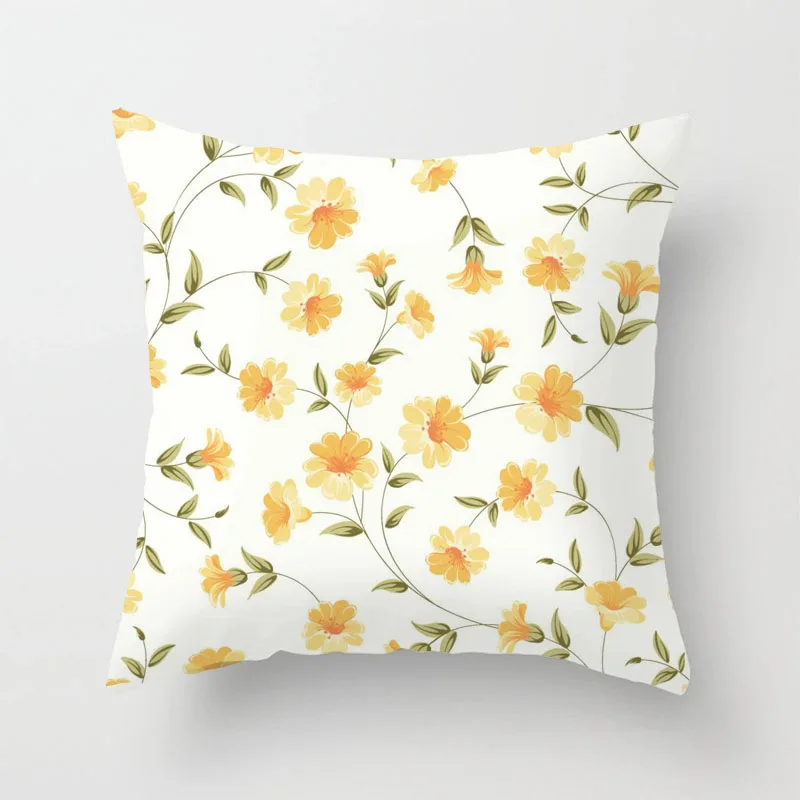 

Yellow Cartoon Geometry Sofa Pillow 40x40cm Car Pillow Cover Sofa Cushion Cover Geometric Printing Pillowcase