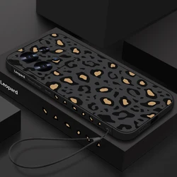 Chic Leopard Print Lanyard Phone Case - Soft Protective Cover - Poco F6 Pro (A075 Black - Lanyard)