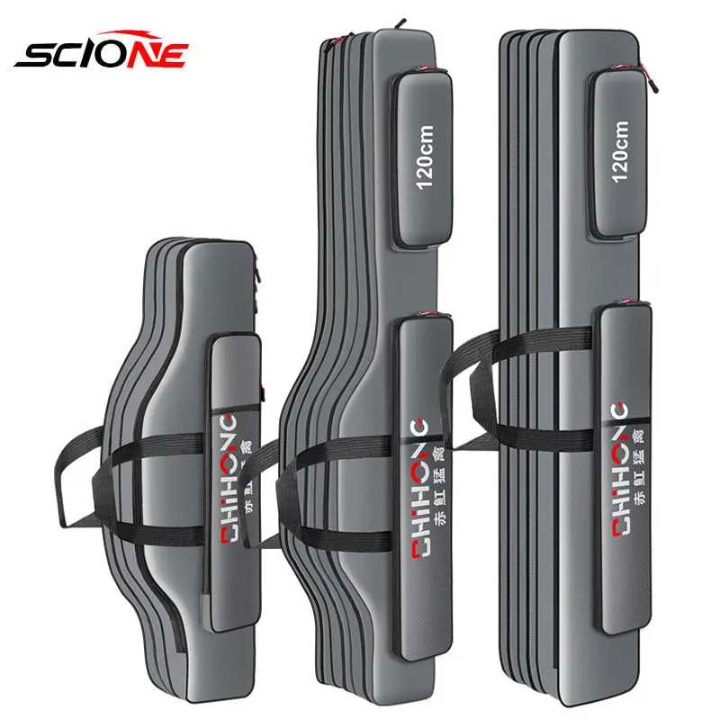 Multifunctional Belly Fishing Rod Bag Waterproof 2/3 Layer 70CM-130CM Fishing Gear Storage Bag Large Capacity Tackle Bag XA86G