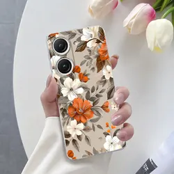 Luxury Marble Butterfly Flower Clear Soft Silicone Protective Phone Case for Asus Zenfone 9 (TM2701)