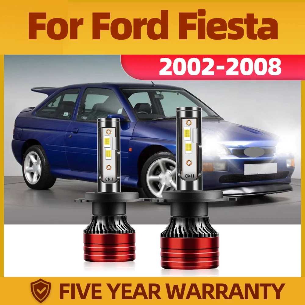 

TEENRAM Turbo LED Bulbs 120W CSP Chip 6000K White High Power Lamp Vehicle Parts Canbus Turbo Lamp Kit For Ford Fiesta 2002-2008