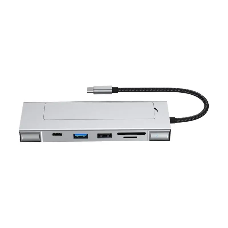 652F 휴대용 USB C 허브 및 NVMe SSD를 지원하는 M.2 인클로저 10Gbps USB 3.2 데이터 전송에는 HDTV 이더넷이 포함됩니다.