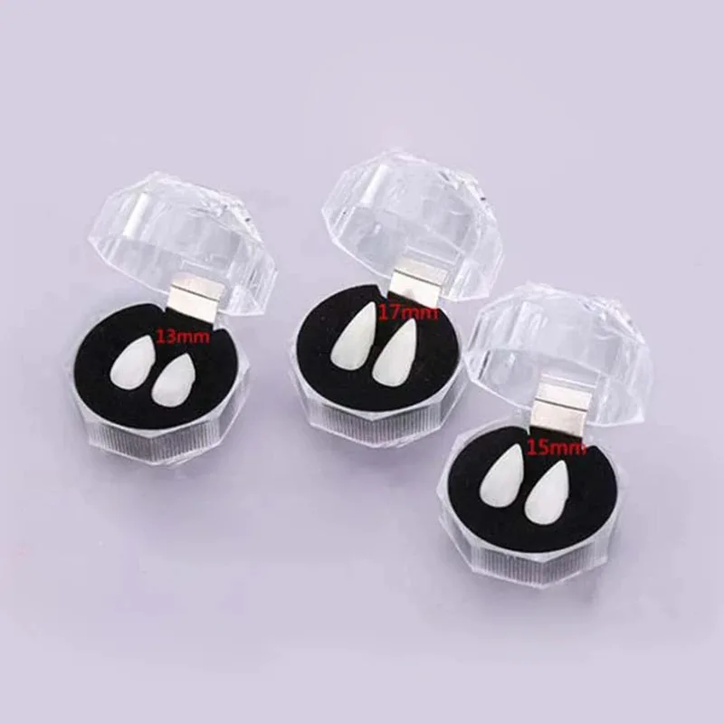 1,3-1,9 cm Halloween Vampir Zähne Horror Prothese Requisiten Mit Zahn Gel Einfache Montieren Cosplay Requisiten Halloween Party decor Liefert – Detail 2