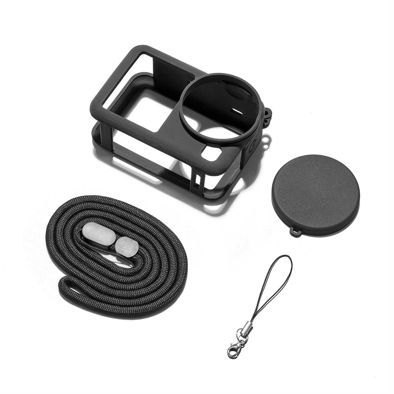 DJI Action 6 için Lens Kapaklı Silikon Koruyucu Kılıf Darbeye Dayanıklı Kamera Koruyucu Kapak Düşmeye Dayanıklı Silikon Kılıf