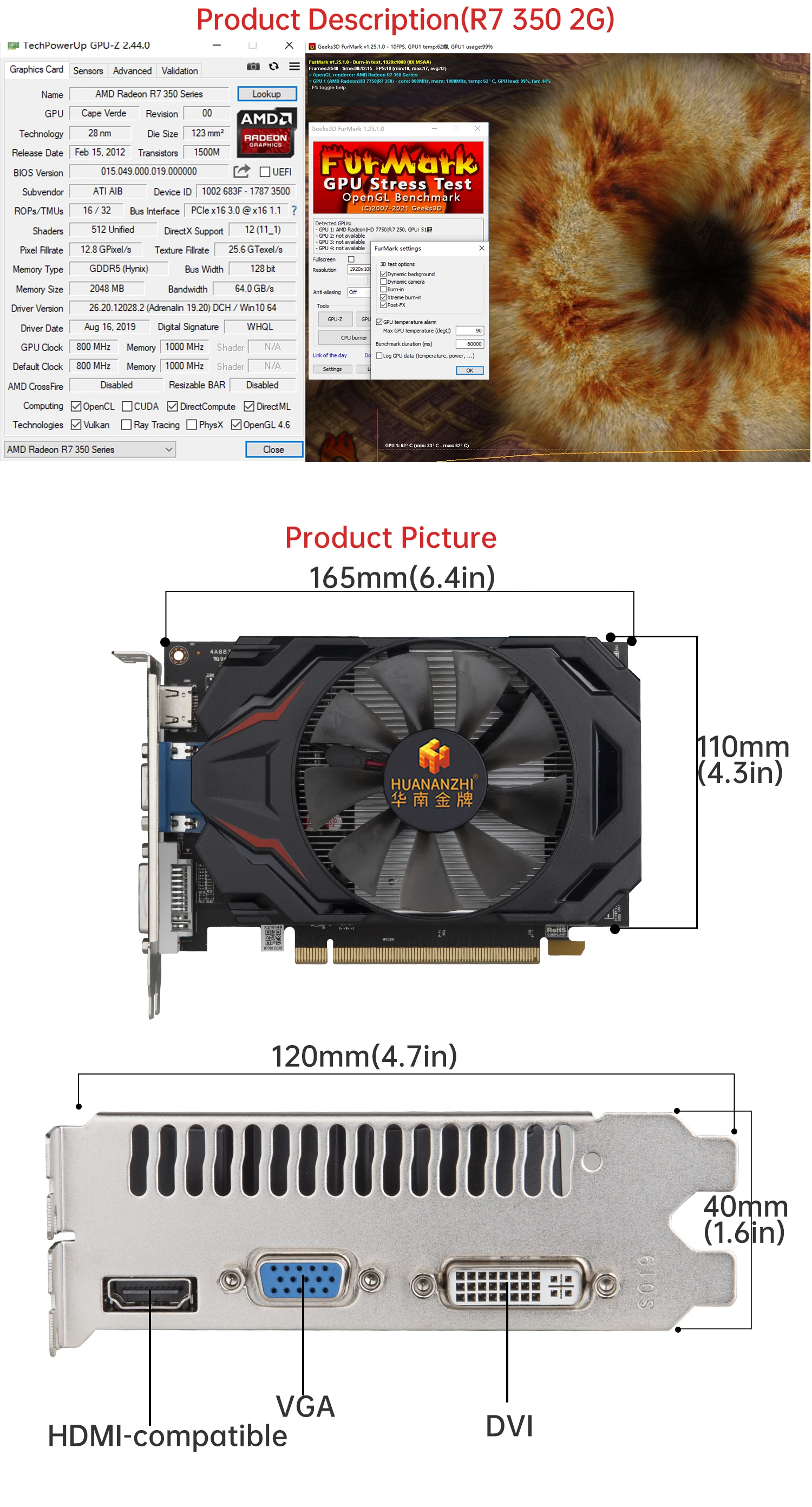 HUANANZHI GTX 1660S 650 760 960 970 1060 2G 4G 6G RTX 2060 Super 6G 8G Graphics Card RX 550 560 4G VGA HDMI-Compatibl Video Card gpu pc