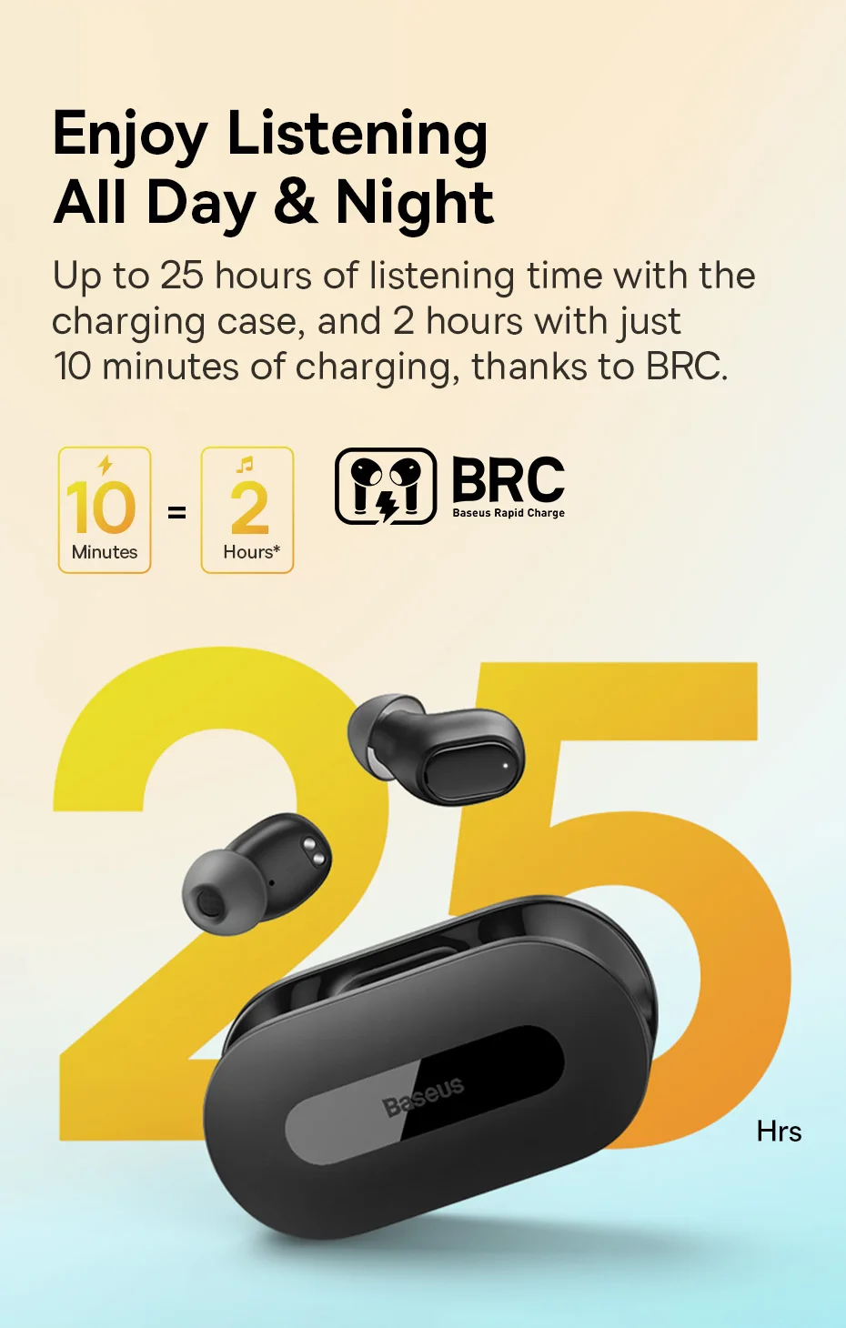 Baseus-EZ10 Verdadeiro Fone De Ouvido Bluetooth Sem