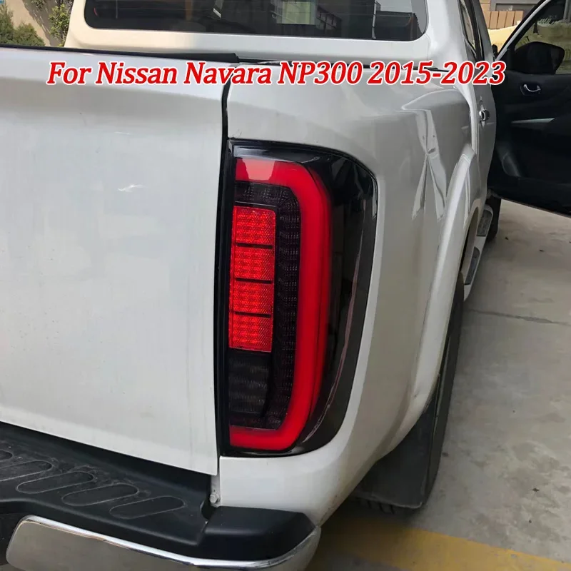 Car LED Tail Light For Nissan Navara NP300 2015-2023 Taillight Rear Running Light + Brake Lamp + Reverse + Dynamic Turn Signal