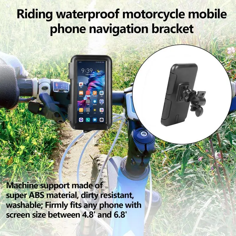 

Motorcycle Phone Holder Phone Bike Holder Motorcycle Bicycle Phone Mount Waterproof Phone Holder Bike Widely Applicable With Eas
