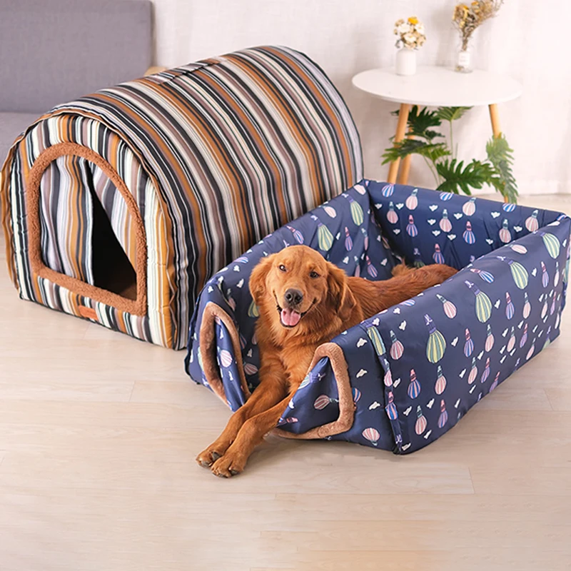 Letto Grande Villa Dog Houses Cat Outdoor Cage Cover Forniture Case Per Cani Cuccia Pieghevole Soft Legowyso Dla Psa Mobili Per Cani Fg25