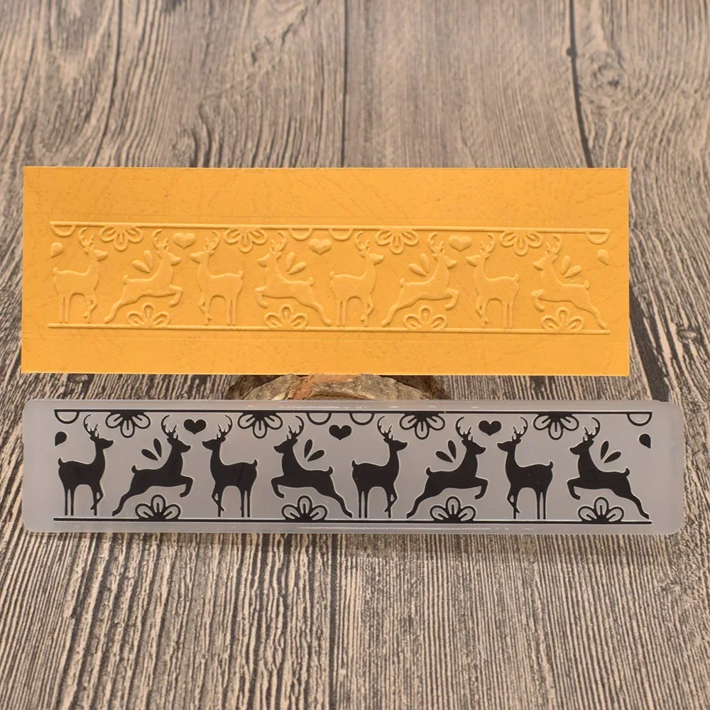 Plastic Embossing Folder Animal Deer Template for Scrapbooking