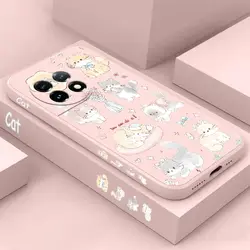 Adorable Cute Cat Silicone Phone Case Cover - OnePlus 11R (Pink)