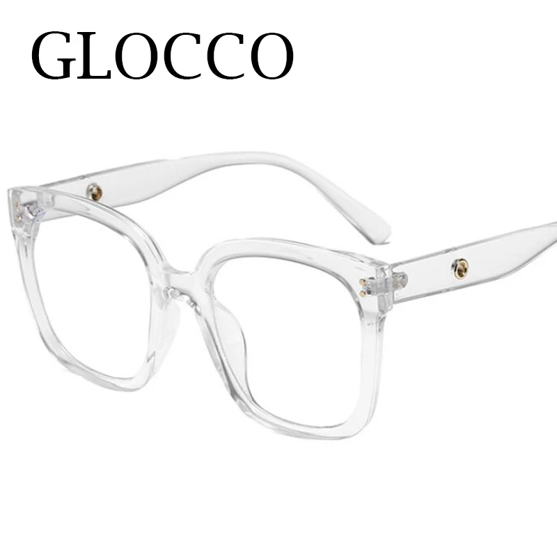 2024 Oversized Myopia Eyeglasses Vintage Unisex Transparent Frame Eyewear Anti-Blue Light Square Prescription Nearsight Glasses 4