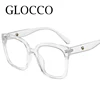 2024 Oversized Myopia Eyeglasses Vintage Unisex Transparent Frame Eyewear Anti-Blue Light Square Prescription Nearsight Glasses 4