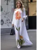 2026 Spring and Summer Women's Floral Print Dress One Shoulder Loose Maxi Dress Luxury Romantic Vacation Dress Party Dresses