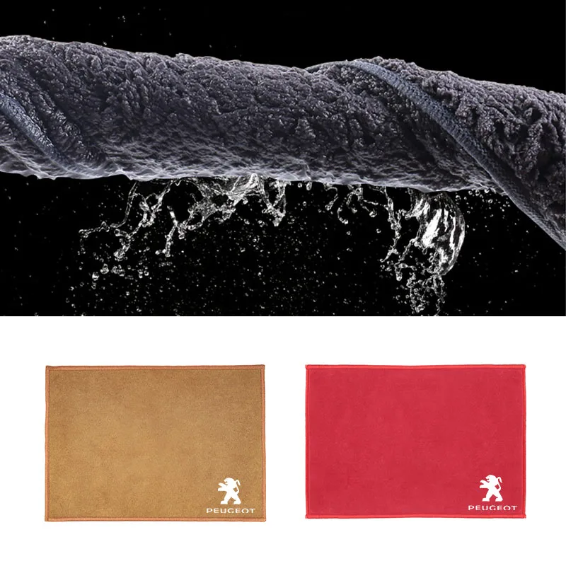 Microfiber Towel Car Cleaning Care Accessories For Peugeot 206 308 208 407 106 2008 508 307 406 607 408 301 4008 107 207 3008