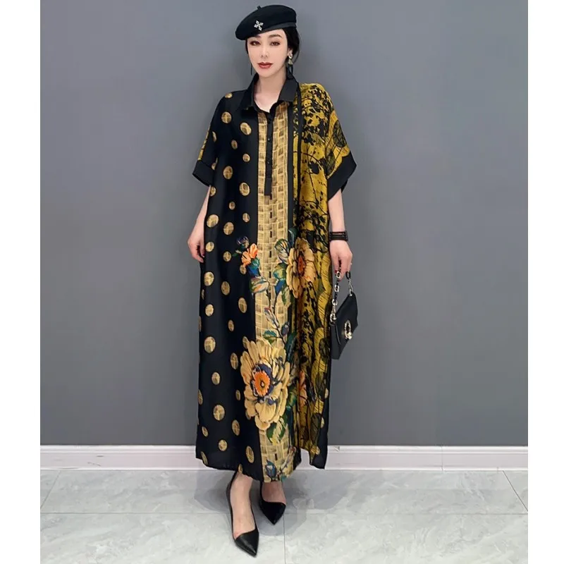 

2023 Spring New Korean Fashion POLO Collar Color Dress Casual Woman Dress