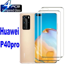Premium 9H Tempered Glass Screen Protector, 2/4 Pack, HD Clarity for 2 pieces (For HUWEI P40 Pro)