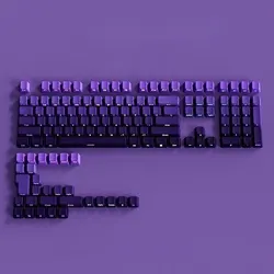 Purple Gradient PBT Thermal - Sublimation Keycap Set - 131 Keys (131 keys keycaps A)