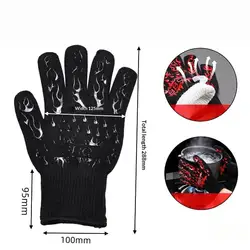 Enhanced Heat - Resistant Silicone BBQ and Oven Mitts (Black 1pc)