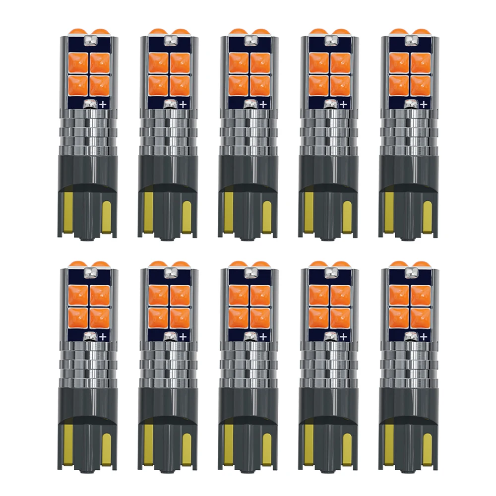 

10 шт., Сверхъяркие светодиодные лампы T10 W5W WY5W 2825 Canbus