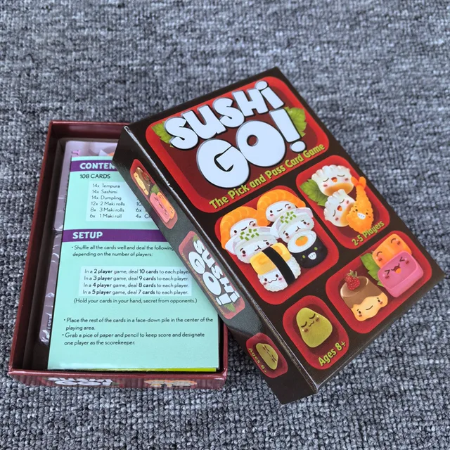 Sushi Go Party! the Pick And Pass Family Card Game Board Game - Fun Sushi Roll Dice Game for All Ages 1