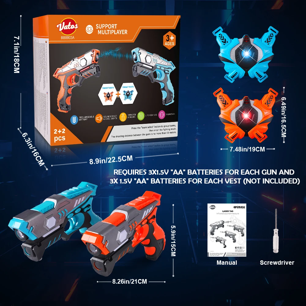 Mini Infrarot Laser Tag Gun Set für Kinder Indoor/Outdoor Kunststoff elektrische