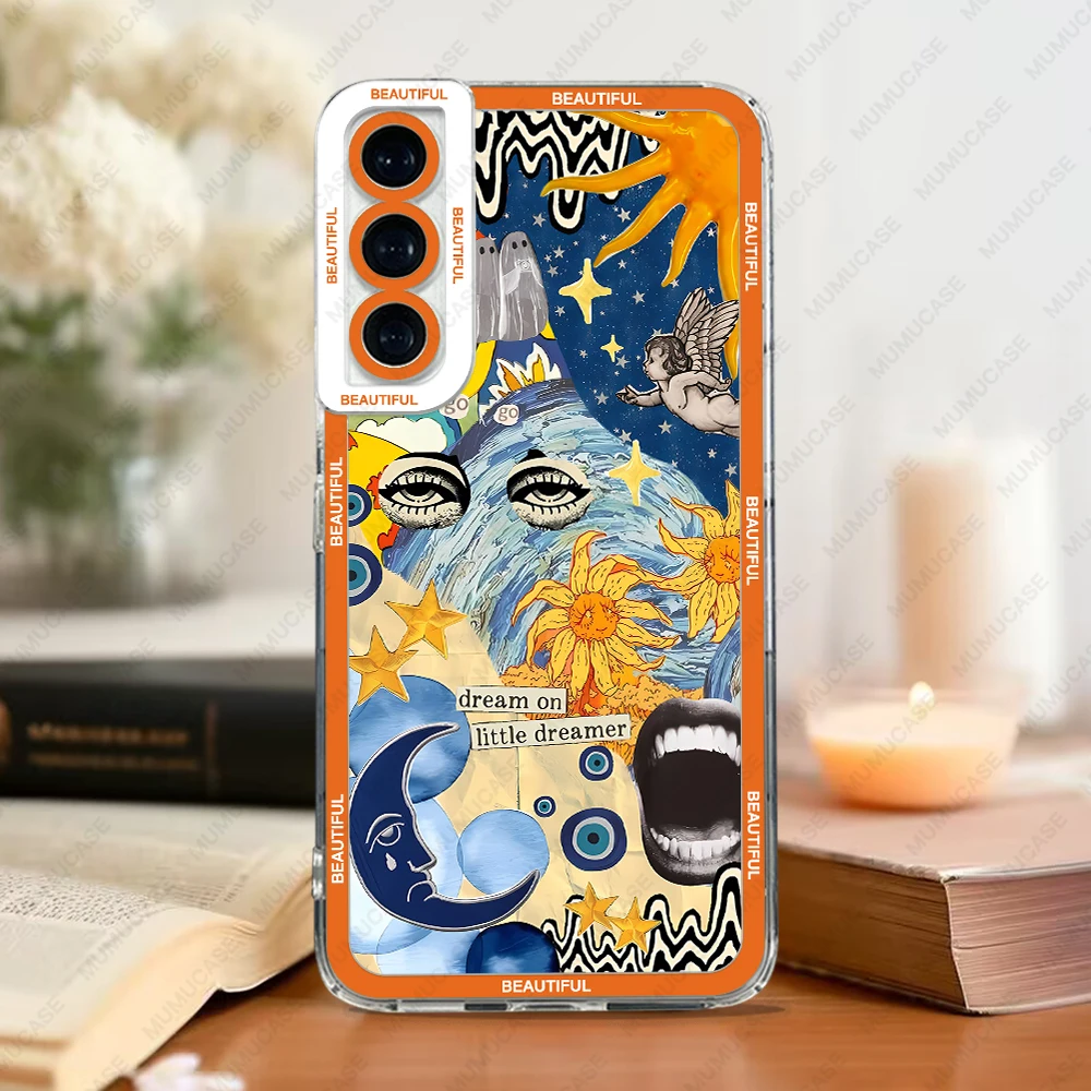 Cute Girl Style Sticker Soft TPU Phone Case Cover