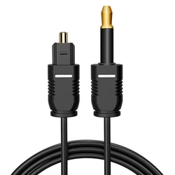 Premium Fiber Optic Digital Audio Cable - Toslink to Mini Toslink (5M, 10M, 15M) - 3m (Black)
